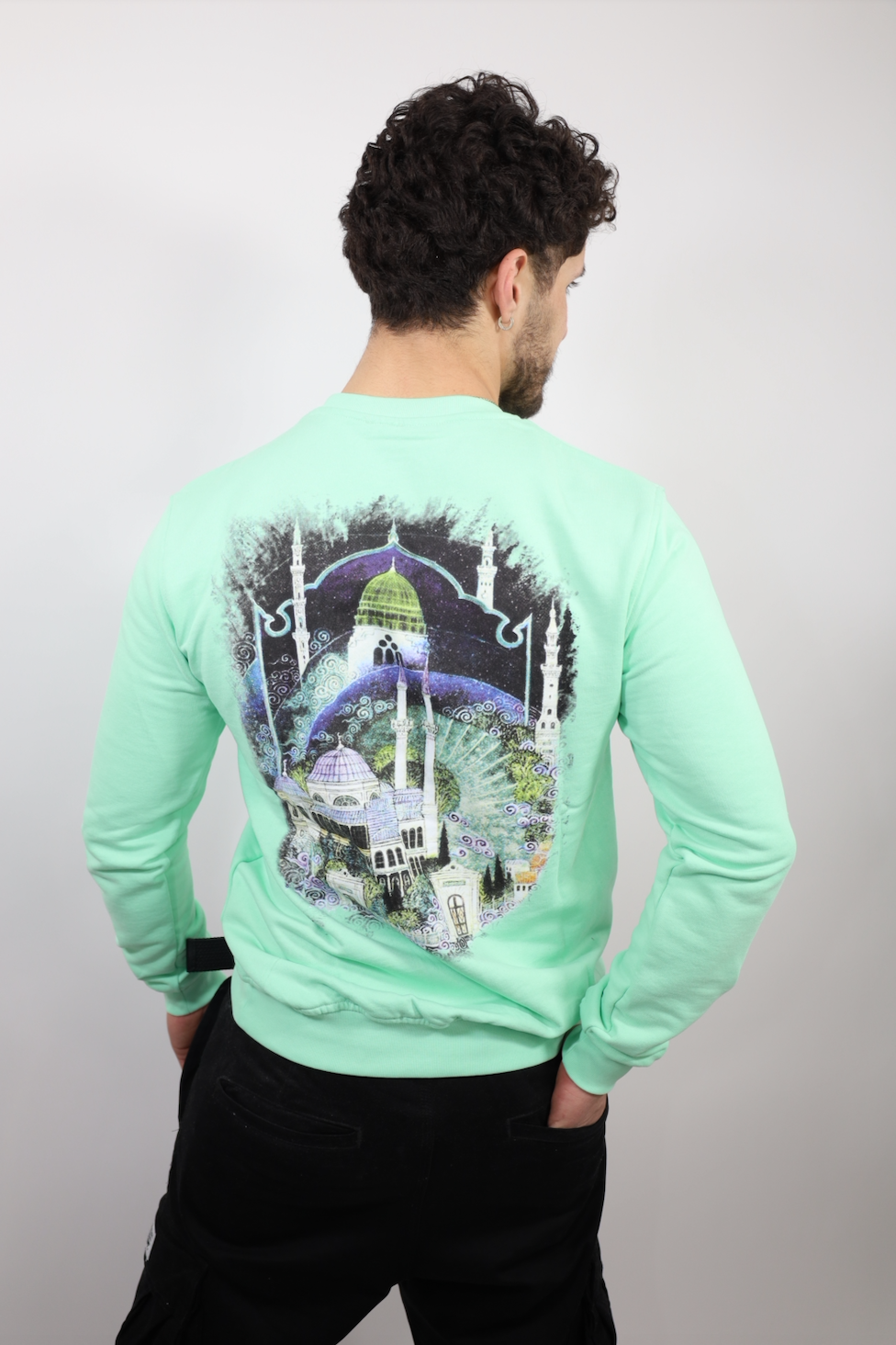 Sweat-Rêve Turquoise-Vert