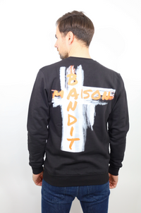 Sweatshirt "Artistic Echo" – Orange Urbain-Noir